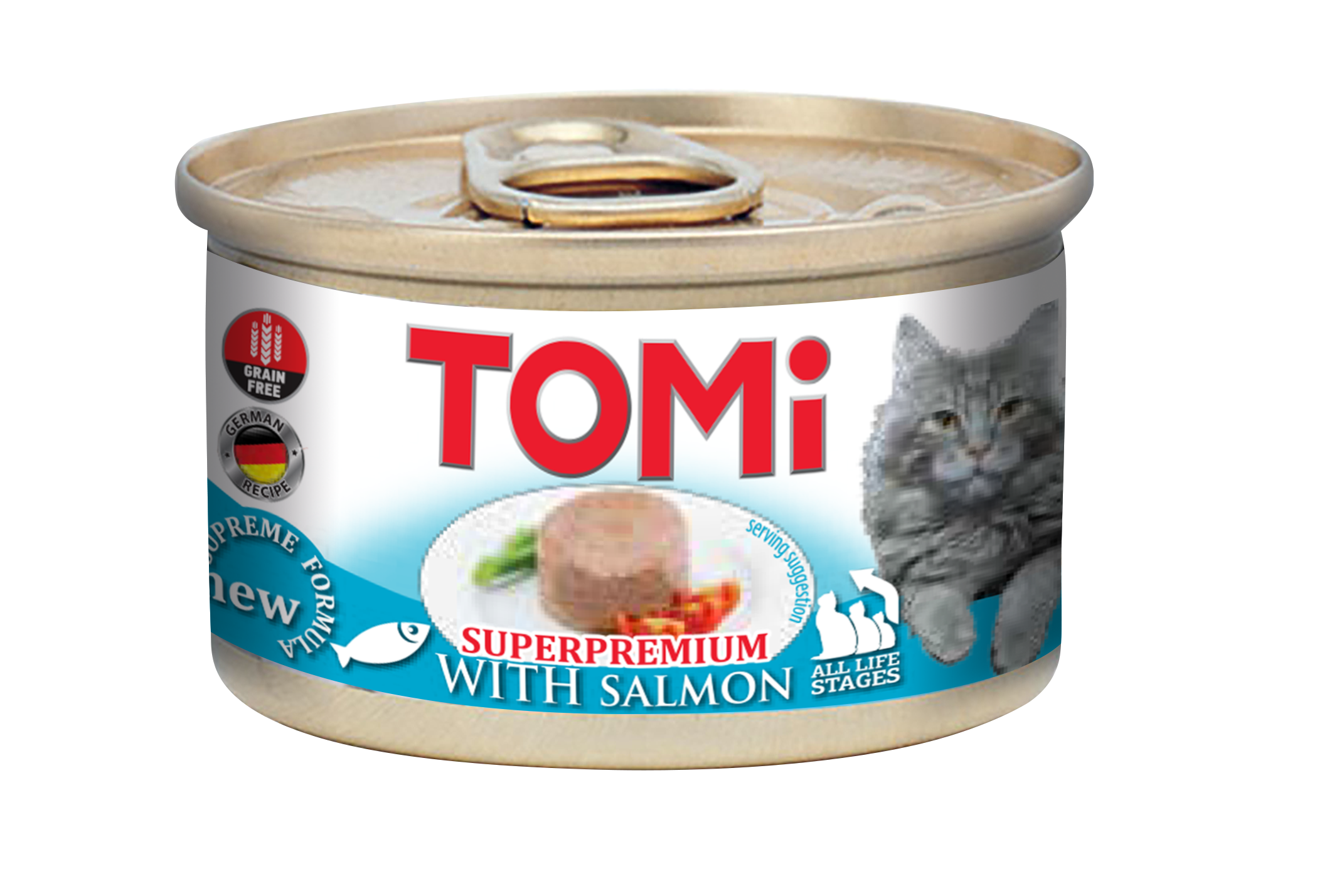 TOMi 85g cat food with salmon TOMi